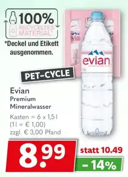 Getränkeland Evian Premium Mineralwasser Angebot