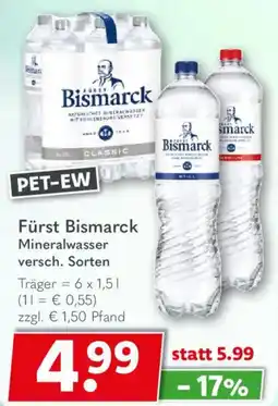 Getränkeland Fürst Bismarck Mineralwasser Angebot