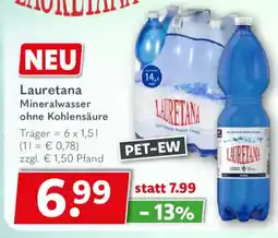 Getränkeland Lauretana Mineralwasser Angebot