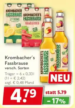 Getränkeland Krombacher's Fassbrause Angebot
