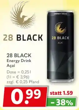 Getränkeland 28 BLACK Energy Drink Açaí Angebot