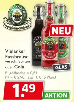 Getränkeland Vielanker Fassbrause oder Cola Angebot