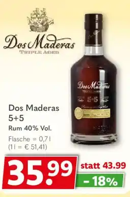 Getränkeland Dos Maderas 5+5 Rum Angebot