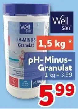 CENTERSHOP Well san pH-MINUS Granulat Angebot
