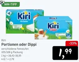 KONSUM Kiri Portionen oder Dippi Angebot
