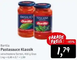 KONSUM Barilla Pastasauce Klassik Angebot