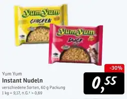KONSUM Yum Yum Instant Nudeln Angebot