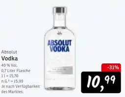 KONSUM Absolut Vodka Angebot