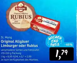 KONSUM St. Mang Original Allgäuer Limburger oder Rubius Angebot