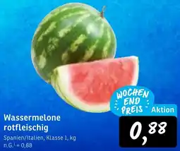 KONSUM Wassermelone rotfleischig Angebot