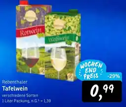KONSUM Rebenthaler Tafelwein Angebot