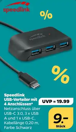Netto Speedlink USB-Verteiler mit 4 Anschlüssen Angebot