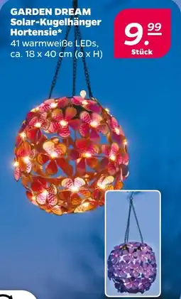 Netto GARDEN DREAM Solar-Kugelhänger Hortensie Angebot