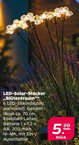 Netto LED-Solar-Stecker ,,Blütentraum" Angebot