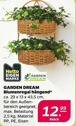 Netto GARDEN DREAM Blumenregal hängend Angebot