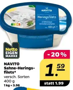 Netto NAVITO Sahne-Heringsfilets Angebot