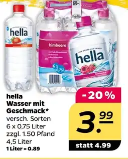 Netto hella Wasser mit Geschmack Angebot