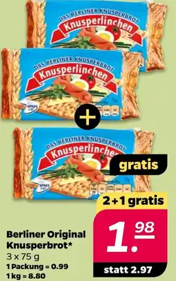 Netto Berliner Original Knusperbrot Angebot