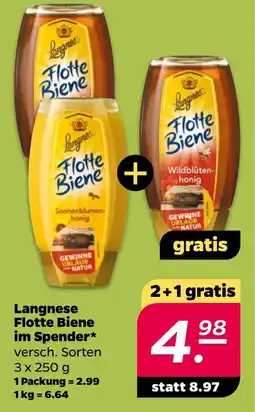 Netto Langnese Flotte Biene im Spender Angebot
