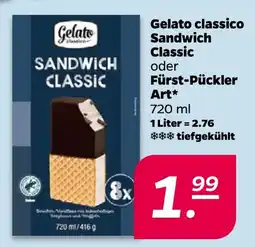 Netto Gelato classico Sandwich Classic oder Fürst-Pückler Art Angebot