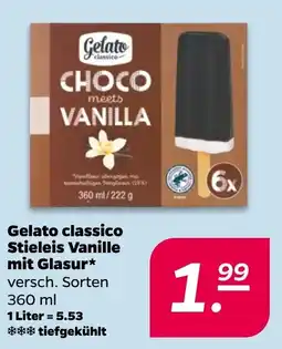 Netto Gelato classico Stieleis Vanille mit Glasur Angebot