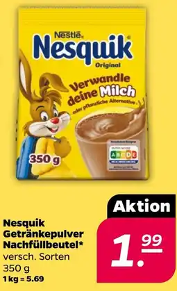 Netto Nestle. Nesquik Getränkepulver Nachfüllbeutel Angebot