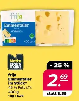 Netto frija Emmentaler im Stück Angebot