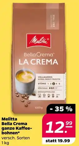 Netto Melitta Bella Crema ganze Kaffeebohnen Angebot