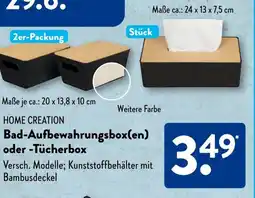 Aldi Süd HOME CREATION Bad-Aufbewahrungsbox(en) Weitere Farbe Angebot