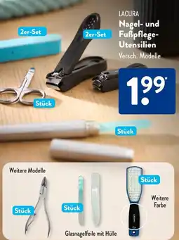 Aldi Süd LACURA Nagel- und Fußpflege- Utensilien Angebot