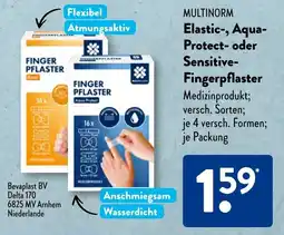 Aldi Süd MULTINORM Elastic-, Aqua- Protect- oder Sensitive- Fingerpflaster Angebot