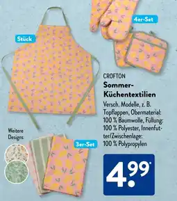 Aldi Süd CROFTON Sommer- Küchentextilien Angebot