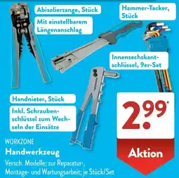Aldi Süd WORKZONE Handwerkzeug Angebot