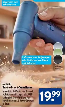 Aldi Süd AMBIANO Turbo-Hand-Ventilator Angebot