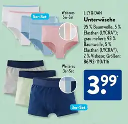 Aldi Süd LILY & DAN Unterwäsche Angebot