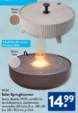 Aldi Süd BELAVI Solar-Springbrunnen Angebot