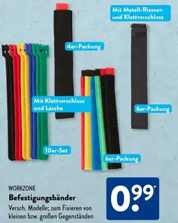 Aldi Süd WORKZONE Befestigungsbänder Angebot