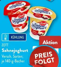 Aldi Süd ZOTT Sahnejoghurt Angebot