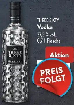 Aldi Süd THREE SIXTY Vodka Angebot