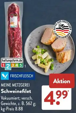 Aldi Süd MEINE METZGEREI Schweinefilet Angebot