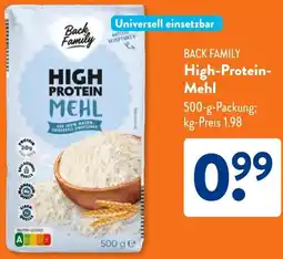 Aldi Süd BACK FAMILY High-Protein Mehl Angebot