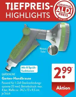Aldi Süd GARDENLINE Garten-Handbrause Angebot