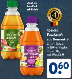 Aldi Süd RIO D'ORO Fruchtsaft aus Konzentrat Angebot