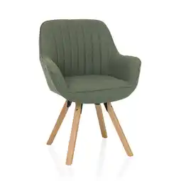 Netto Marken-Discount hjh LIVING Polsterstuhl SCANDI SOFT Stoff mit Armlehnen Angebot