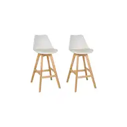 Netto Marken-Discount hjh LIVING Barhocker 2er Pack SCANDI HIGH Kunststoff ohne Armlehnen Angebot