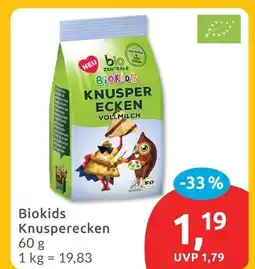 Budni Bio zentrale biokids knusperecken vollmilch Angebot