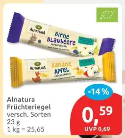 Budni Alnatura birne blaubeere fruchtriegel Angebot