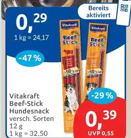 Budni Vitakraft beef-stick hundesnack Angebot