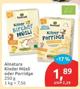 Budni Alnatura kinder bircher müsli Angebot
