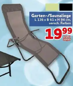 CENTERSHOP Garten-/Saunaliege Angebot